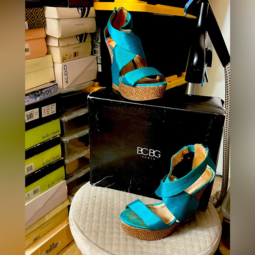 BCBG Turquoise colored Espadrilles
